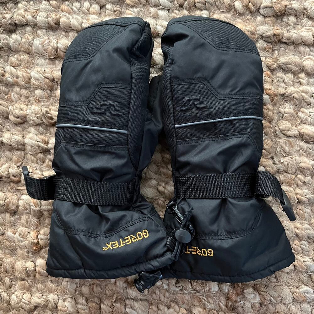 Gordini Junior GORE-TEX Ski Mittens Kids M 8-9 Black Waterproof Insulated